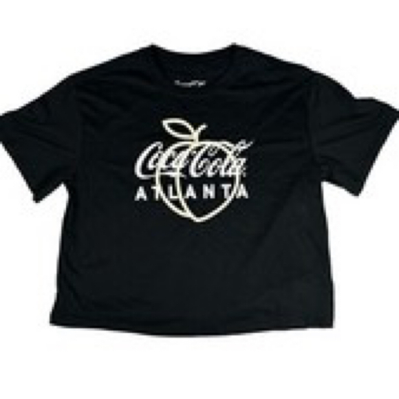 Coca Cola Atlanta Peach Black Women’s Tee Sz M - Picture 1 of 7